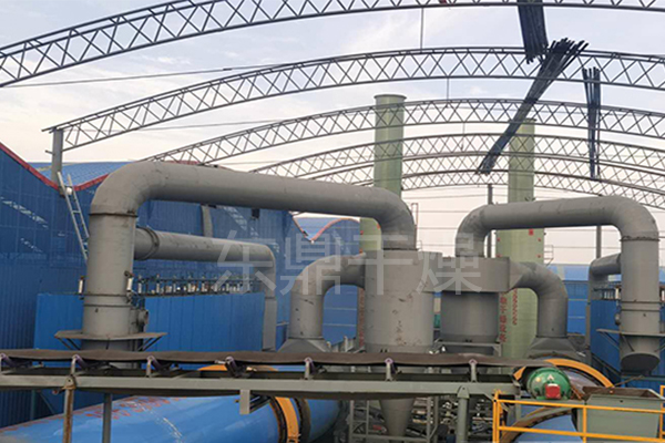 寧夏鹽池煤泥烘干機(jī)試機(jī)現(xiàn)場